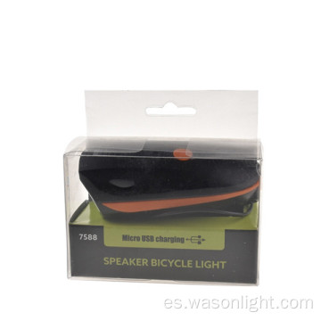 USB recargable bicicleta campana luz impermeable